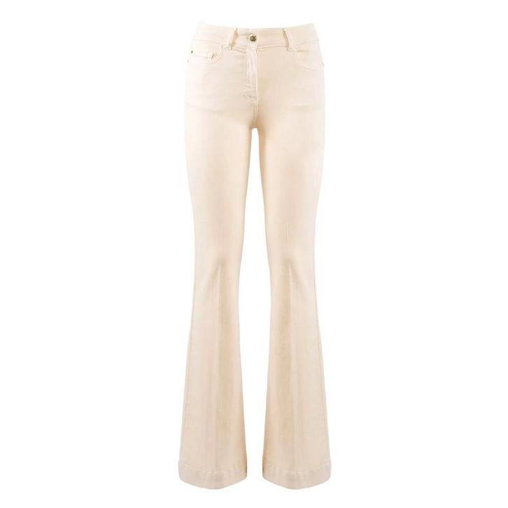 Nenette • flared jeans in licht beige • W33, Kleding | Dames, Broeken en Pantalons, Beige, Nieuw, Verzenden