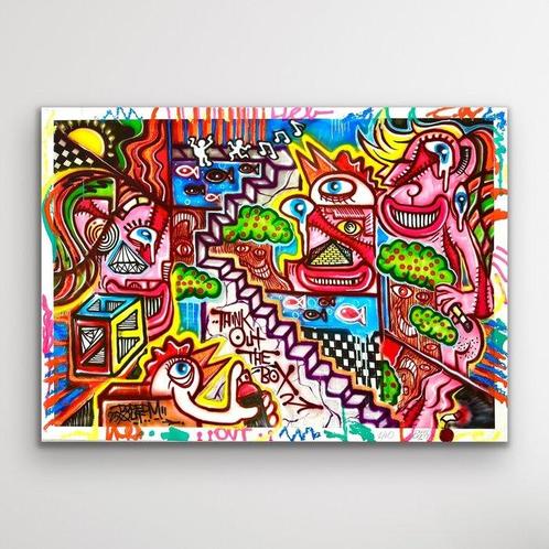 Doped Out M - Think outside the box - limited edition print, Antiek en Kunst, Kunst | Schilderijen | Modern