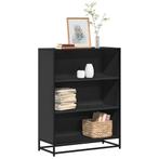 vidaXL Boekenkast 80,5x35x107,5 cm bewerkt hout zwart, Verzenden, Nieuw