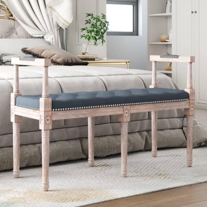 vidaXL Bankje 110x40x70 cm fluweel donkergrijs, Huis en Inrichting, Overige Huis en Inrichting, Nieuw, Verzenden