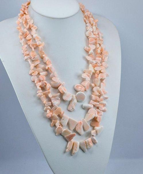Koraal - Zilver - Halsketting - ROZE KORAAL KETTING, Verzamelen, Dierenverzamelingen