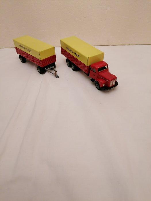 Tekno 1:43 - Modelauto (2) - Scania-Vabis truck and trailer, Hobby en Vrije tijd, Modelauto's | 1:5 tot 1:12