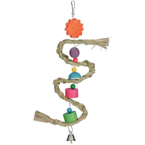 Vogelspeelgoed nature met belletje en sisal, hoogte 36cm -, Dieren en Toebehoren, Vogels | Toebehoren, Nieuw