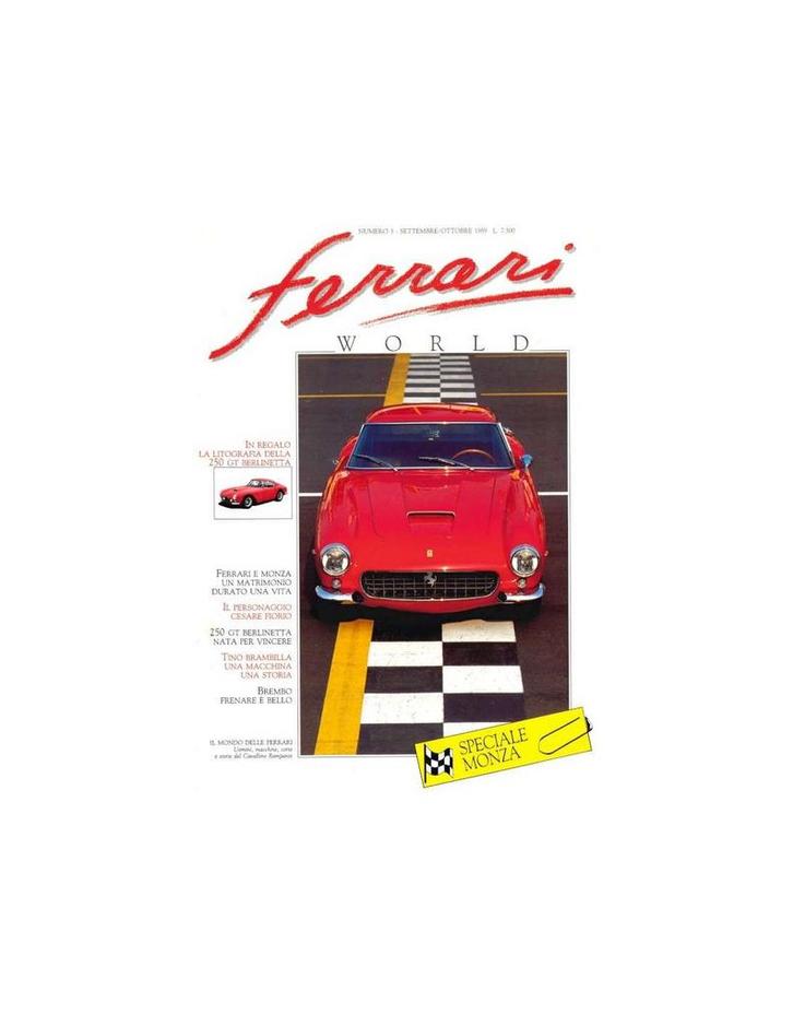 1989 FERRARI WORLD MAGAZIN 3 ITALIAANS, Boeken, Auto's | Folders en Tijdschriften, Ophalen of Verzenden