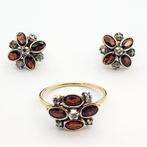 Ensemble de bijoux 2 pièces - 18 carats Or jaune - 0.10ct.