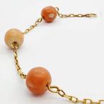 Armring - 18 karaat Geel goud - 12.00ct. tw. Koraal, Handtassen en Accessoires, Antieke sieraden