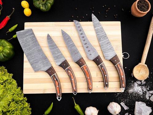 Smith - Keukenmes - Kitchen knife set - Japanse Pakka-hout, Antiek en Kunst, Antiek | Keukengerei