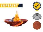 Gofire SUPERSET Soho vuurschaal cortenstaal 100 cm, Jardin & Terrasse, Bols de feu, Verzenden