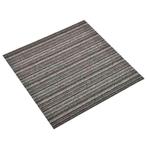 vidaXL Tapijt 20 pcs Gestreept Antraciet 50 x 50 cm 100%, Verzenden, Nieuw