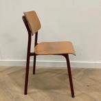 schoolstoel zithoogte 43 cm, licht beuken - rood, Gebruikt, Hout, Eén