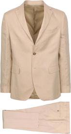 Suitable Linnen Suit Ecru maat Maat 46 (S) of kleiner Heren, Kleding | Heren, Verzenden, Wit, Nieuw, Suitable