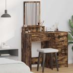 vidaXL Kaptafel met lade Gerookt eiken 50 x 41 x 140 cm, Huis en Inrichting, Verzenden, Nieuw