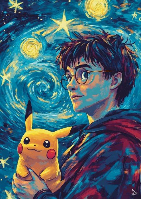 ANDSAL - (LOT of 2) Van Gogh Tribute Pikachu with Harry, Games en Spelcomputers, Spelcomputers | Overige Accessoires
