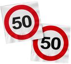Servetten 50 Jaar Verkeersbord Vierkant 33cm 20st, Hobby en Vrije tijd, Verzenden, Nieuw