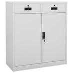 vidaXL Armoire de bureau Gris clair 90x40x102 cm Acier, Maison & Meubles, Verzenden, Neuf