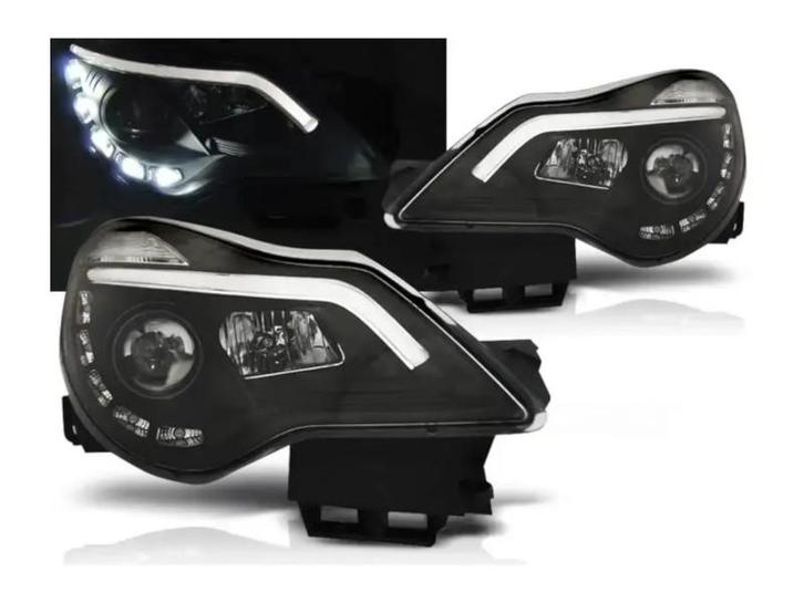 Opel Corsa D 2011 tot 2014 LEDtube koplampen Black, Auto-onderdelen, Verlichting, Nieuw, Opel, Verzenden
