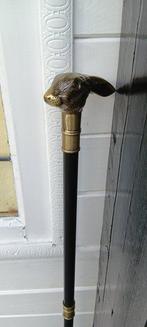 Canne de marche - lapin - laiton aluminium - Canne de marche