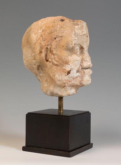 Oud-Romeins Marmer Hoofd van een sater. 1e - 3e eeuw n.Chr., Verzamelen, Mineralen en Fossielen