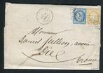 Frankrijk 1874 - Superbe lettre en double port de Roquevaire