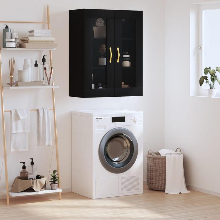 vidaXL Hangkast 69,5x34x90 cm zwart, Huis en Inrichting, Kasten | Dressoirs, Nieuw, Verzenden