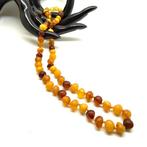Collier dambre baltique naturel couleur miel/cognac - Ambre