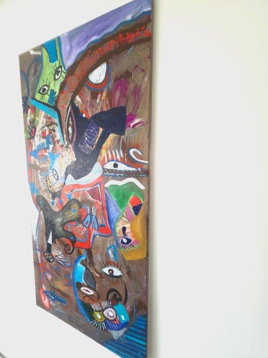 Miguel Augusto Brito - Cats-XL NO Reserve, Antiek en Kunst, Kunst | Schilderijen | Modern