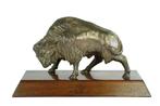 sculptuur, Charging Bison - 35 cm in length - 21 cm - Brons