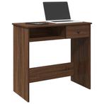 vidaXL Bureau 80x40x75 cm bewerkt hout bruin eikenkleur, Huis en Inrichting, Verzenden, Nieuw