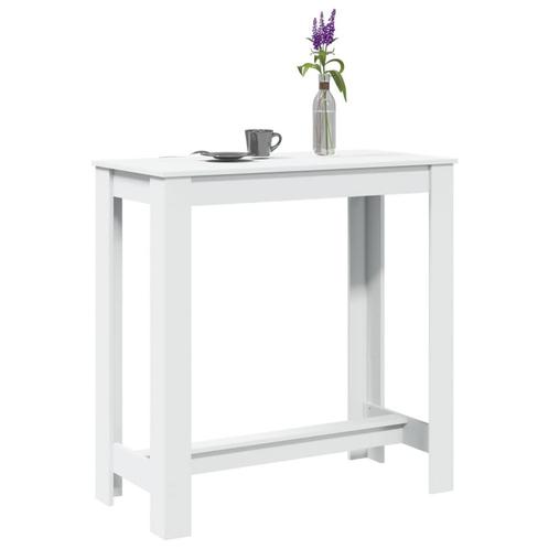 vidaXL Bartafel 102x50x103,5 cm bewerkt hout wit, Huis en Inrichting, Tafels | Eettafels, Nieuw, Verzenden