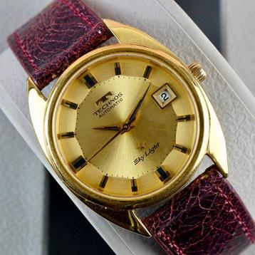 Technos - Sky Light Golden Yellow Pie Pan Dial Automatic -
