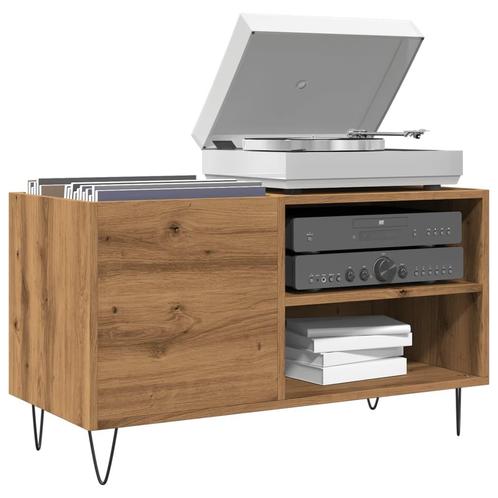 vidaXL Platenkast 84,5x38x48 cm bewerkt hout artisanaal, Huis en Inrichting, Woonaccessoires | Cd- en Dvd-rekken, Nieuw, Verzenden