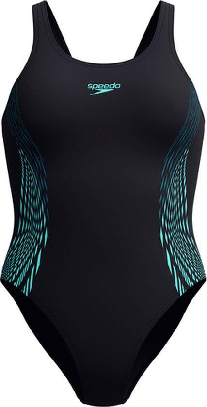 Speedo Placement Muscleback Dames Sportbadpak - Zwart/Groen, Kleding | Dames, Ondergoed en Lingerie, Verzenden