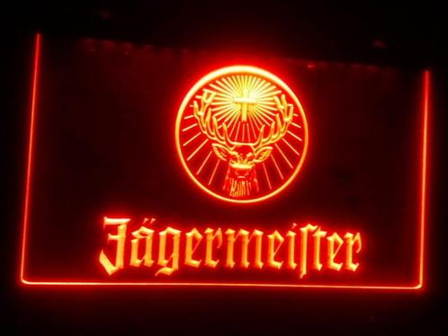 Jagermeister neon bord lamp LED cafe verlichting reclame lic, Huis en Inrichting, Lampen | Overige, Nieuw, Verzenden