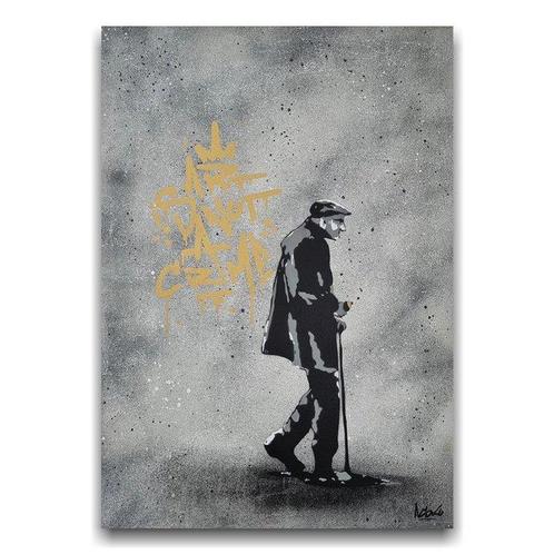 Asko - Old Vandal - Art Is Not A Crime - Stretched Canvas -, Antiquités & Art, Art | Peinture | Moderne