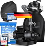 KESSER® Zandfilter - Zandfilterpomp - 10200L/u - Zwart •, Tuin en Terras, Zwembad-toebehoren, Verzenden, Nieuw