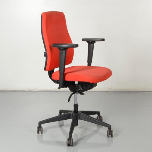 Interstuhl 152G bureaustoel, rood, 5D armleggers, Huis en Inrichting, Bureaustoelen, Gebruikt, Ophalen of Verzenden