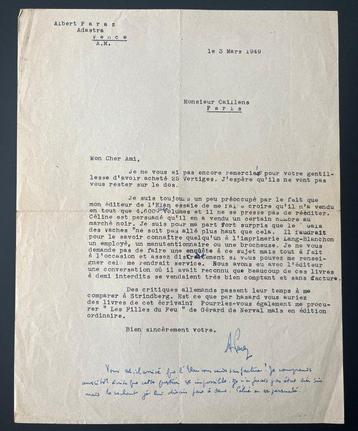 Albert Paraz - 2 lettres autographes signées sur