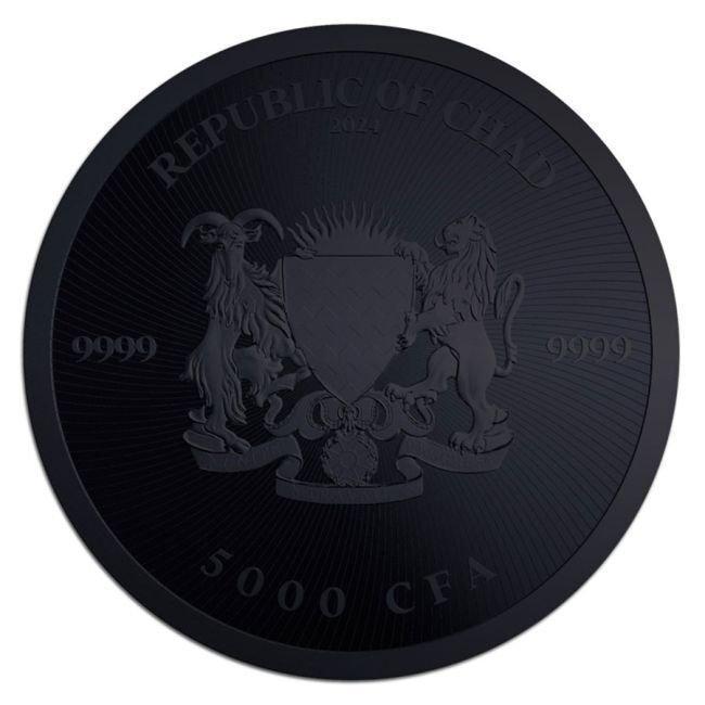 Tsjaad. 5000 Francs 2024 1 oz Chad Cannabis Smoke Black, Timbres & Monnaies, Métaux nobles & Lingots