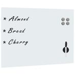 vidaXL Whiteboard voor aan de wand magnetisch 80x60 cm glas, Verzenden, Nieuw in verpakking