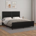 vidaXL Bedframe met hoofdbord kunstleer zwart 180x200 cm, Huis en Inrichting, Slaapkamer | Bedden, Verzenden, Nieuw