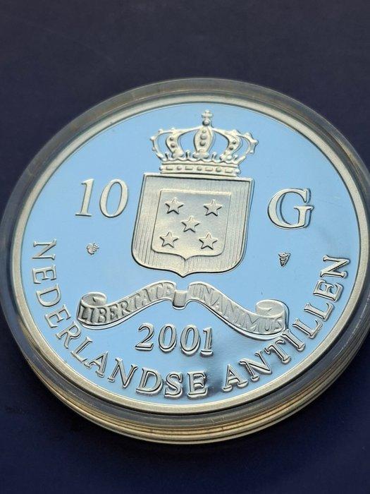 Nederlandse Antillen. 10 Gulden 2001 PROOF, Timbres & Monnaies, Monnaies | Pays-Bas