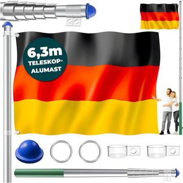 KESSER® Telescopische vlaggenmast - Verstelbaar - 6,30m - Zi beschikbaar voor biedingen