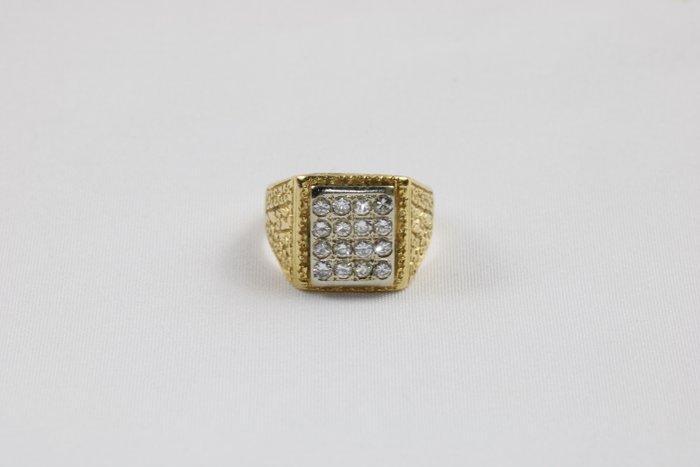 Ring - 18 karaat Geel goud - 0.80ct. tw. Diamant, Handtassen en Accessoires, Ringen