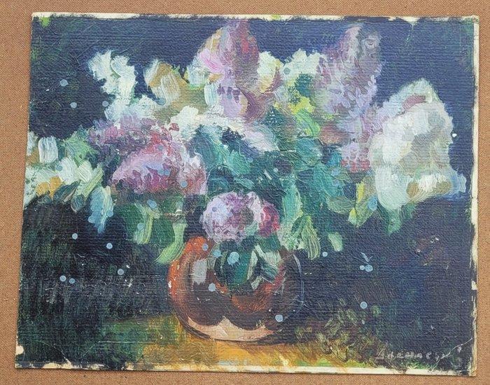Vladimir Afanasiev (1949-) - Bouquet of Flowers, Antiek en Kunst, Kunst | Schilderijen | Klassiek