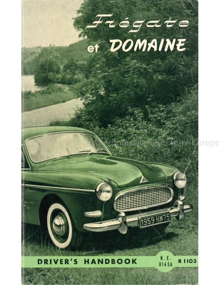 1959 RENAULT FREGATE | DOMAINE INSTRUCTIEBOEKJE ENGELS, Autos : Divers, Modes d'emploi & Notices d'utilisation