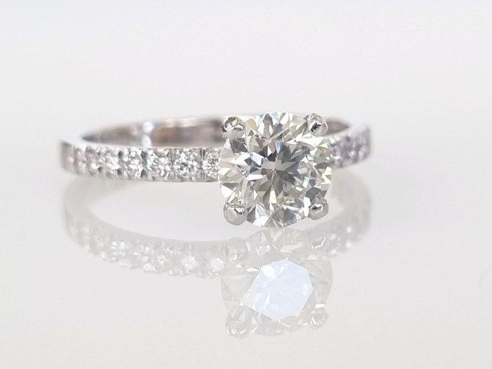 Bague de fiançailles - 14 carats Or blanc - 1.23ct. tw., Bijoux, Sacs & Beauté, Bijoux anciens