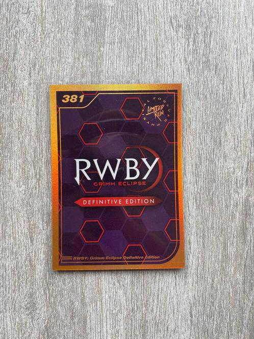 Gen2 #381 gold RWBY Grimm eclipse Definitve edition Limit..., Hobby en Vrije tijd, Verzamelkaartspellen | Overige, Zo goed als nieuw