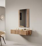 Meubella | Kaptafel eiken Make-up tafel 80x42x17 cm, Handtassen en Accessoires, Uiterlijk | Cosmetica en Make-up, Verzenden, Nieuw