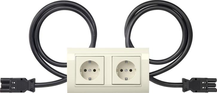 Gira Standaard 55 Dubbele Stopcontact Met Frame Type 10 -, Doe-het-zelf en Bouw, Elektriciteit en Kabels, Verzenden