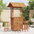 vidaXL Bartafel met dak voor buiten 113x106x217 cm massief, Tuin en Terras, Verzenden, Nieuw